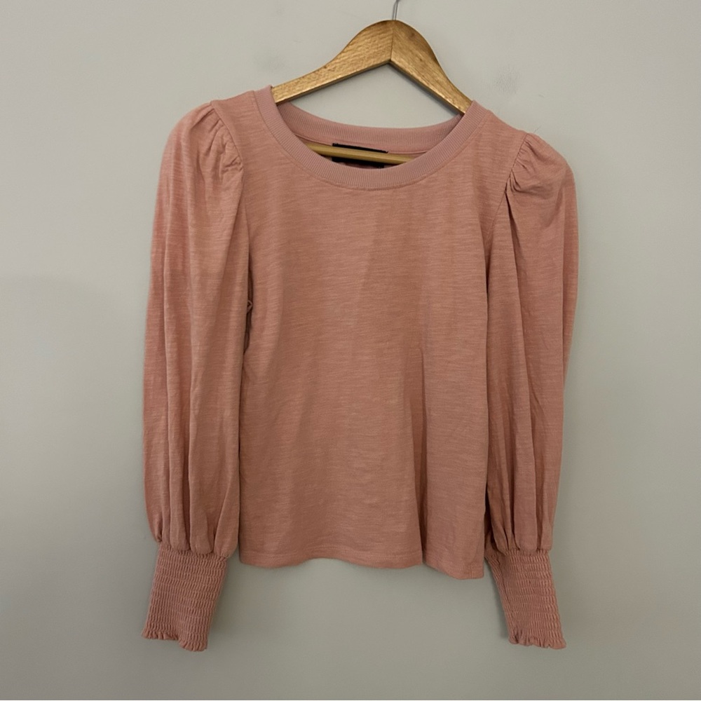 Pomander Place Tuckernuck Puff Sleeve Long Sleeve Tee Pink
